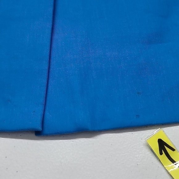 J Crew Women's Straight Pencil Skirt Bright Blue Lined Cotton Size 0 *Read* - Picture 13 of 15